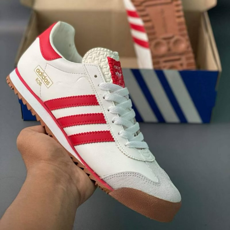 Jual Sepatu Adidas Rom White Red Shopee Indonesia