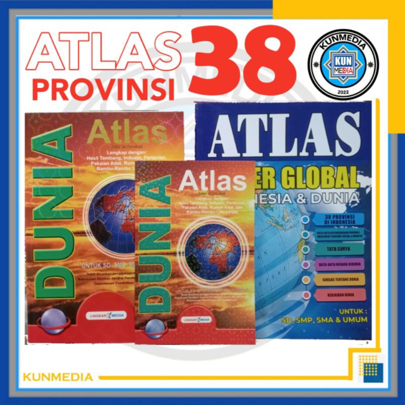 Jual Buku ATLAS Indonesia Dan Dunia Ukuran Besar Dan Sedang Untuk SD ...