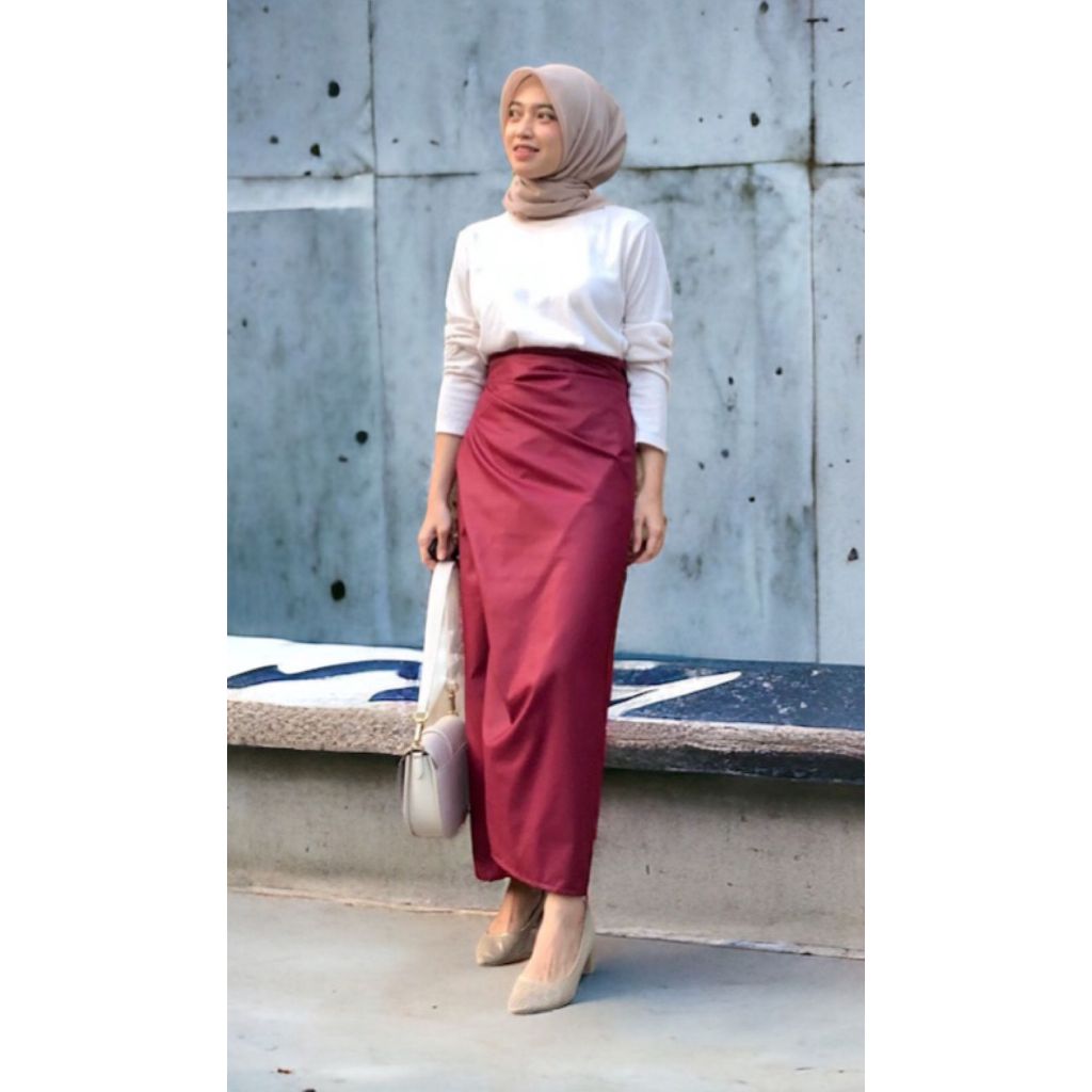 Jual Rok Kebaya Modern Rok Lilit Polos Panjang Acara Kondangan Wisuda ...