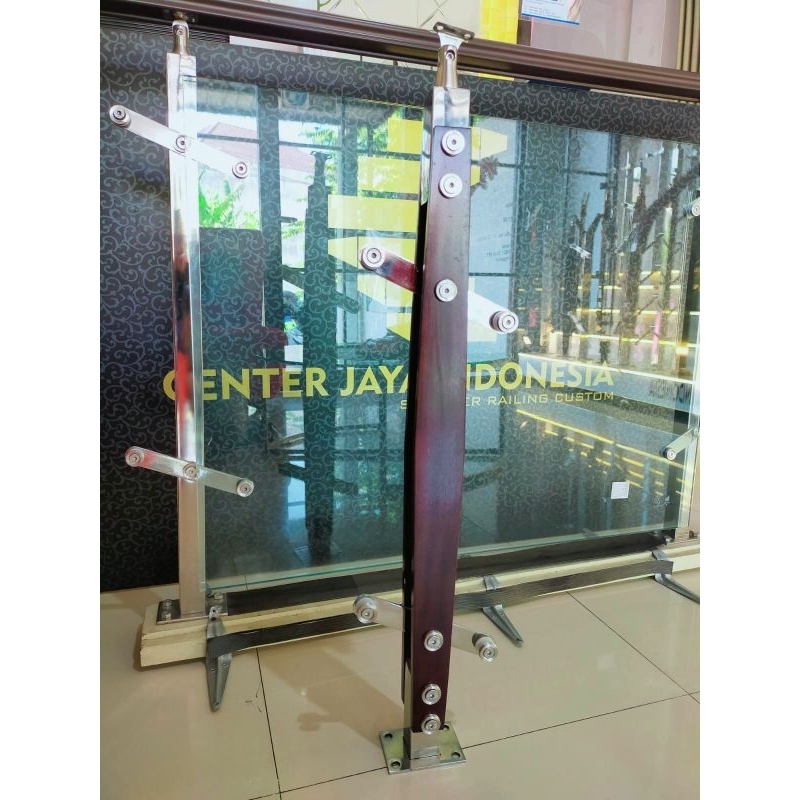 Jual Railing Kayu Dobel Kombinasi Stainless | Shopee Indonesia