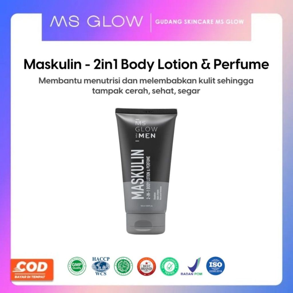 Jual Maskulin Body Lotion MS GLOW FOR MEN Exp 2025 Shopee Indonesia