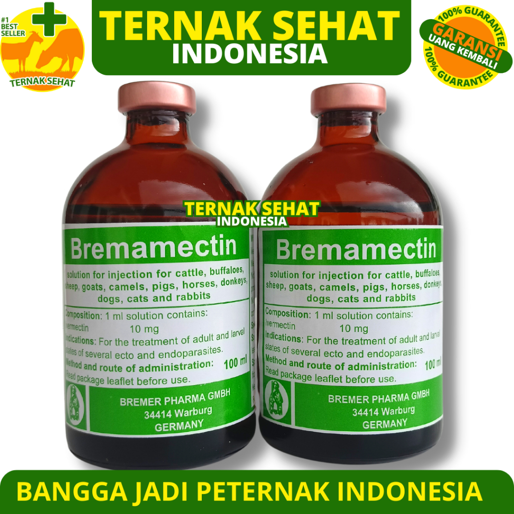 Jual BREMAMECTIN 100 ML - Obat Kutu Scabies Gudik Gatal Pinjal Cacing ...