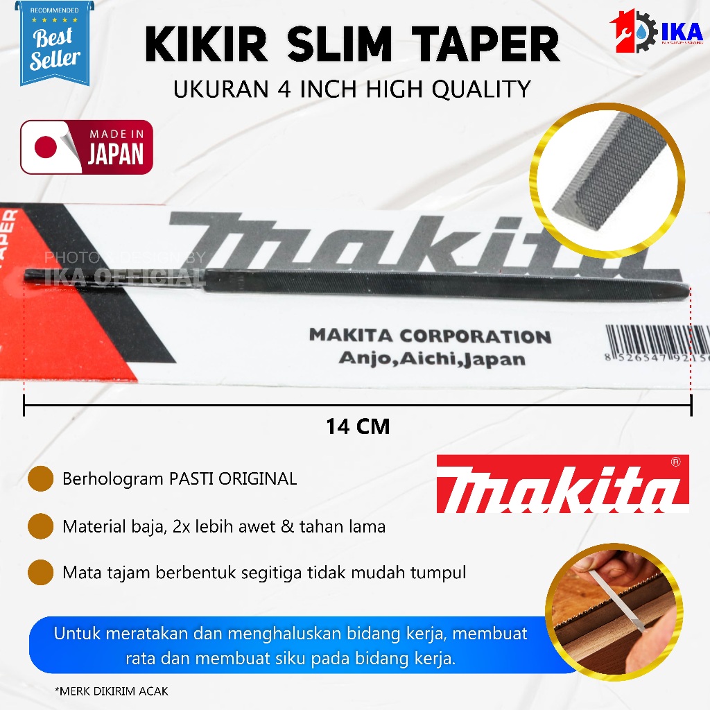 Jual Kikir Segitiga Slim Taper Slim Files 4