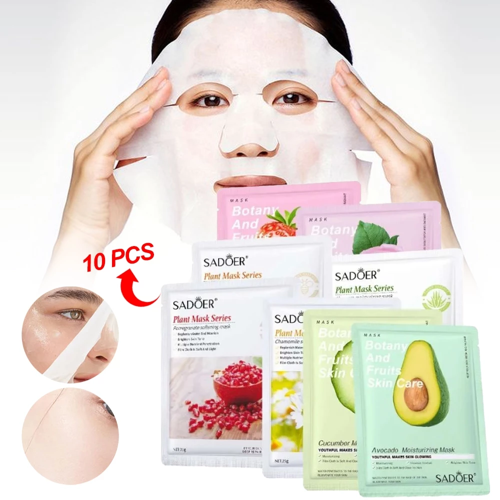 Hope Store - Sheet Mask Korean Sadoer / Skin Care Sheet Mask 10Pcs | AutoStock