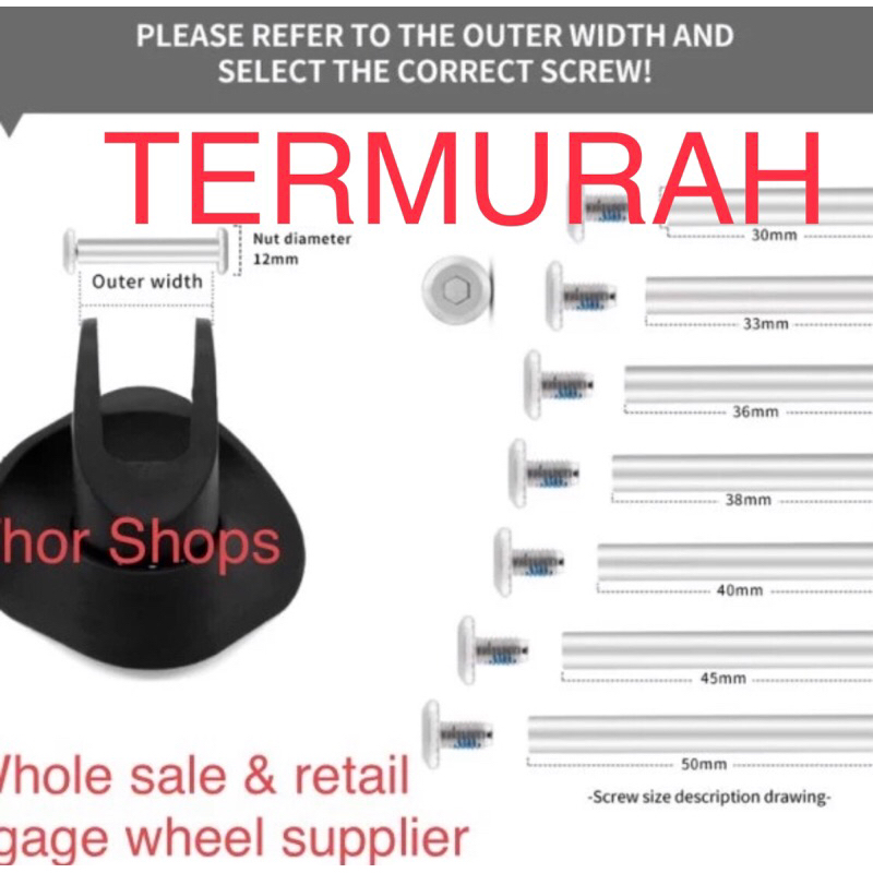 Jual As roda koper baut skrup bolt rivet pen pin axle screws | Shopee ...