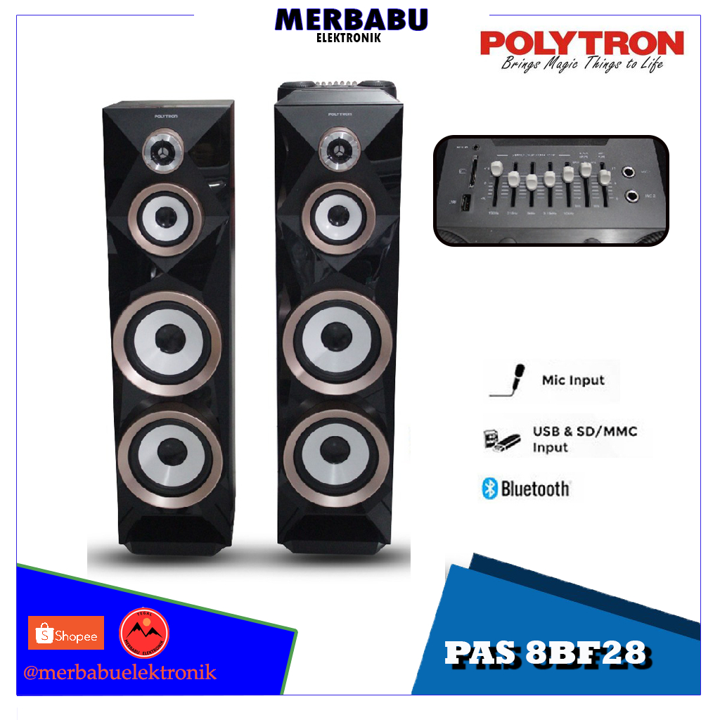 Jual Polytron Active Speaker PAS-8BF28/PAS8BF28 Bluetooth Ory | Shopee ...