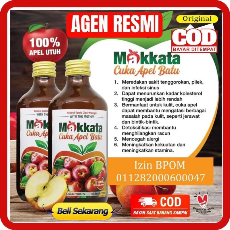 Jual CUKA APEL MAKKATA 330 ML - CUKA APEL MAKATA Batu Malang Cuka Sari ...