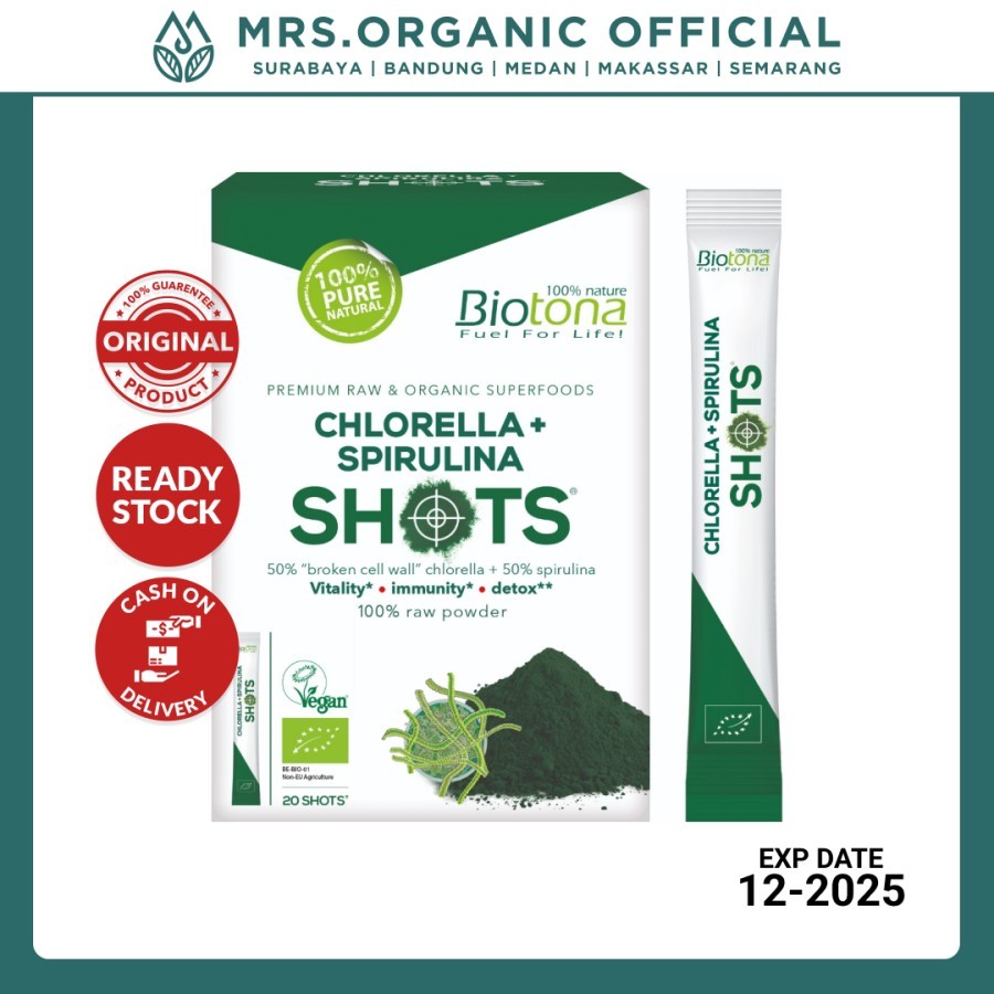 Chlorella Cruda Biotona 200 G – Integratore Alimentare In Polvere, Alghe Verdi Naturali E Pure