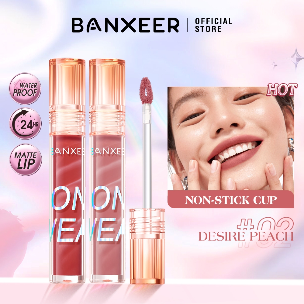 Jual BANXEER Lip Gloss Matte 24 Jam Tahan Lama Tahan Air Pewarna Bibir ...