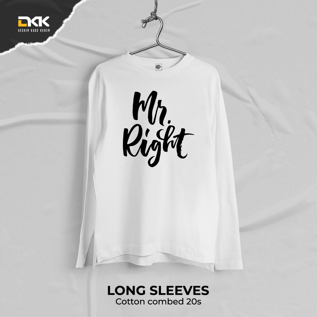 Jual Desain Kaos Keren - Kaos Couple Romantis Desain Mr & Mrs Right ...