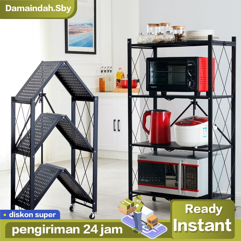 Jual Damaindah Rak Dapur Rak Lipat Rak Dapur Multi Fungsi Tanpa Instalasi Rak Dapur Susun