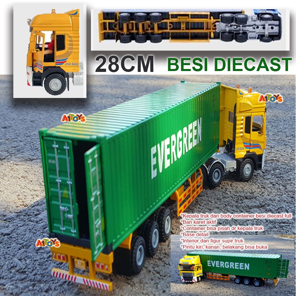 Jual Diecast truk trailer tanker dump truck mainan konstruksi truk ...