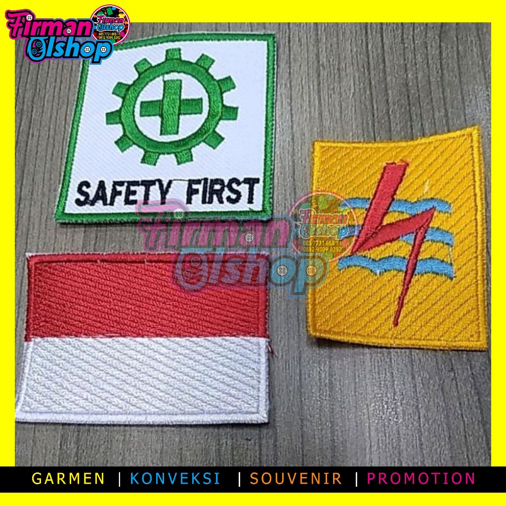 Jual Logo Pln Safety First Dan Bendera Bedge Merah Putih Logo Merah