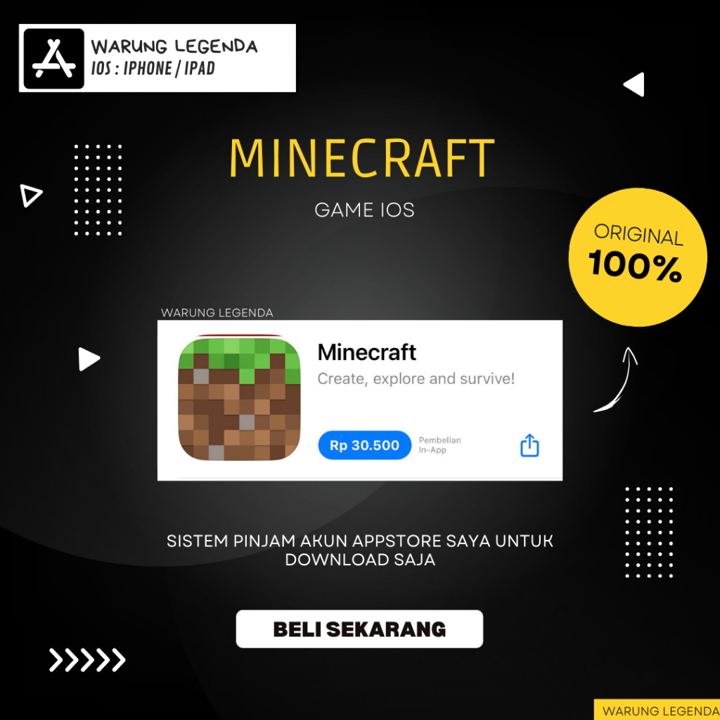 Jual MINECRAFT IOS | MINECRAFT IPAD | MINECRAFT ORIGINAL | MINECRAFT ...