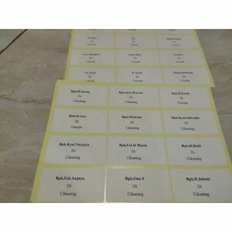 Jual Print Label Nama Undangan | Shopee Indonesia