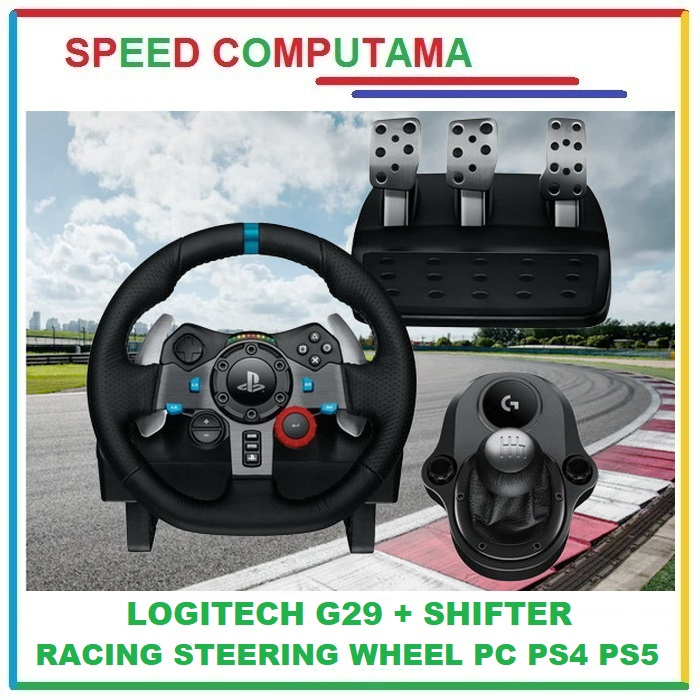 Jual Logitech Driving Force G29 + Shifter Racing Wheel PC PS4 PS5 Gran ...