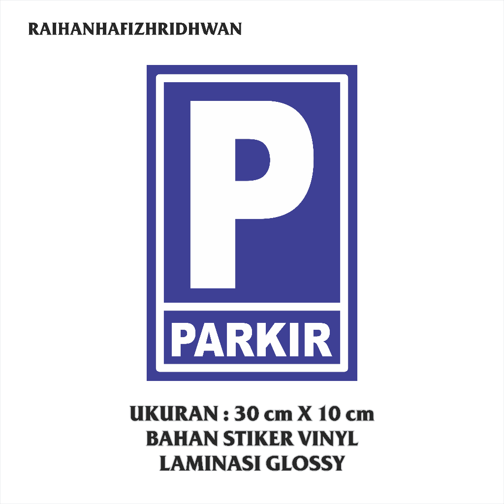 Jual STIKER VINYL RAMBU PARKIR | Shopee Indonesia