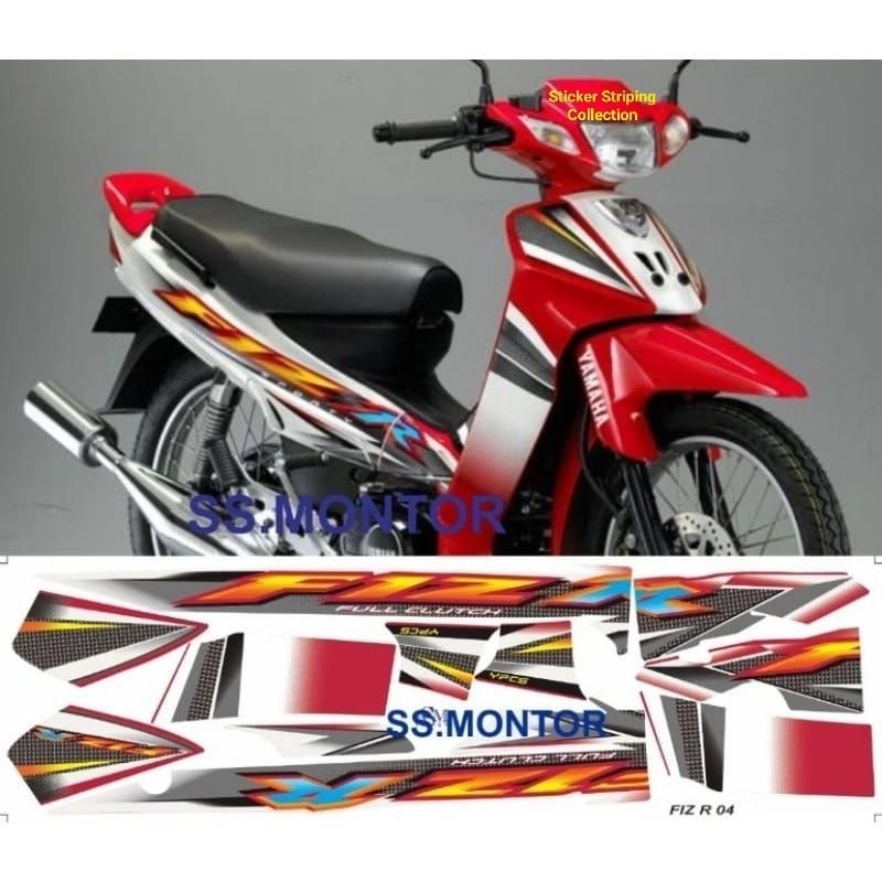 Jual Sticker Striping Yamaha Fiz r F1 ZR 2004 Standar Copy Original ...