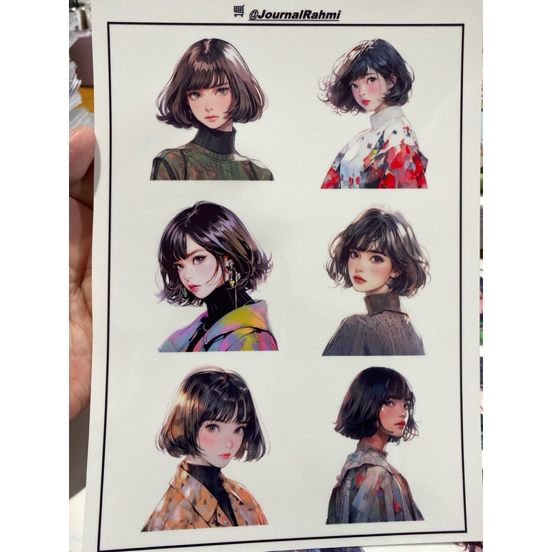 Jual Short Hair Girls Stiker Sheet Shopee Indonesia