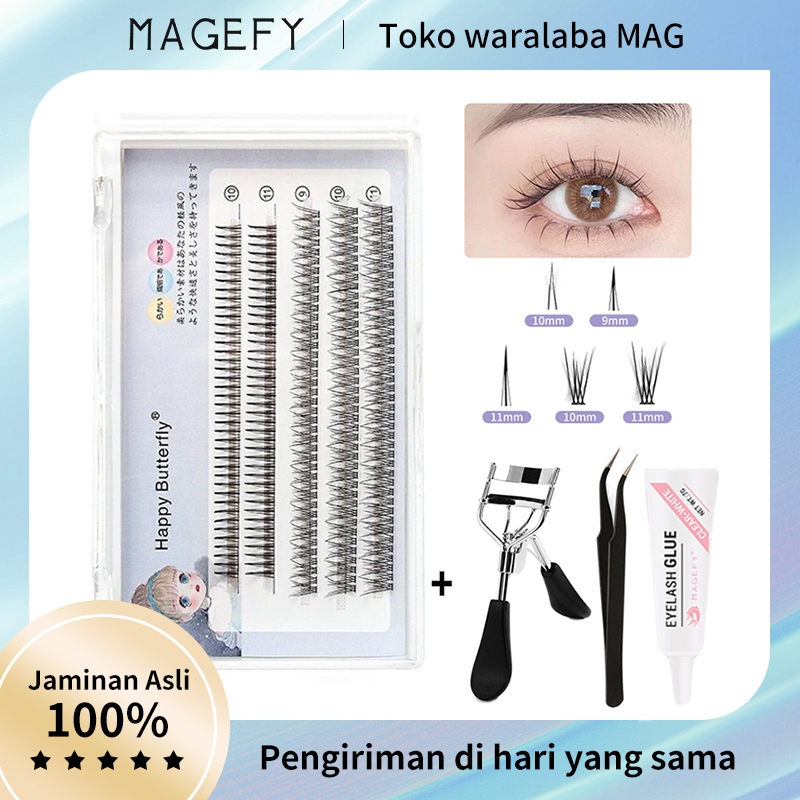 Jual Magefy Bulu Mata Palsu Tanam Paket Bulu Mata Eyelash Extension Mix Natural Palsu Eyelashes 3392