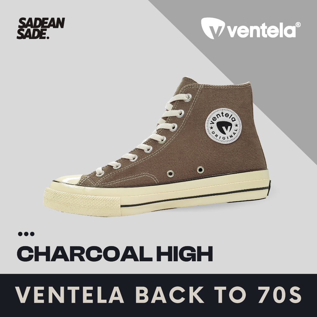 Jual Sepatu Ventela Back To 70s [BTS] Cream, Charcoal High and