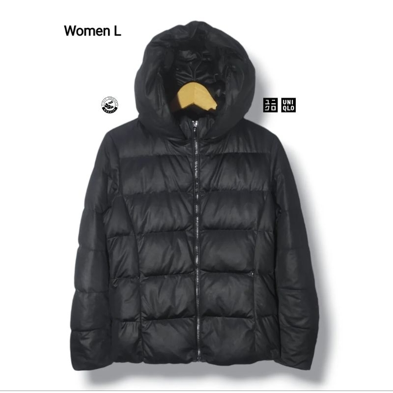 Jual UNIQLO Women Stretch Down Jacket Black Size tag L P65xL52 jaket bulu angsa wanita Shopee Indonesia