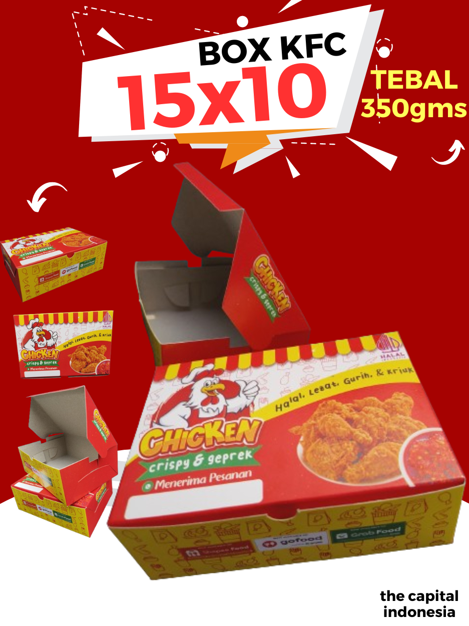 Jual BOX KFC KUAT & TEBAL 350gms (isi 30 pcs) Fried Chicken Ayam Crispy
