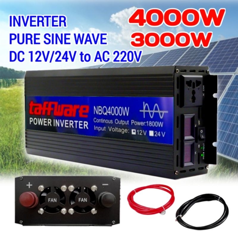 Jual Power Inverter 4000W DC ke AC Pure Sine Wave 12V/24V ke 220V