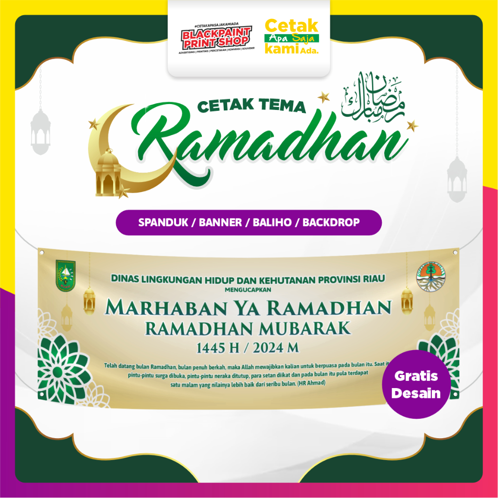 Jual Custom Cetak Spanduk Ucapan Ramadhan / Spanduk Takjil / Baliho ...