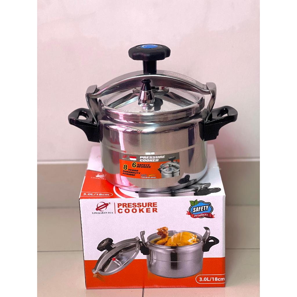 Pressure cooker Lingkaran Dua| Panci Presto Daging Aluminium High Quality  Kapasiatas 3L, 4L,7L dan 11L