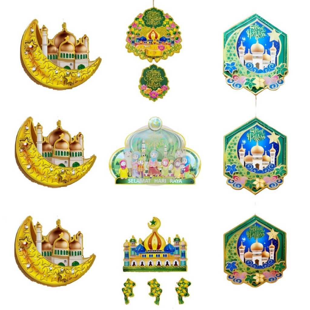 Jual Gantungan Hiasan Idul Fitri Ramadan Susun 3 All Masjid Ketupat ...