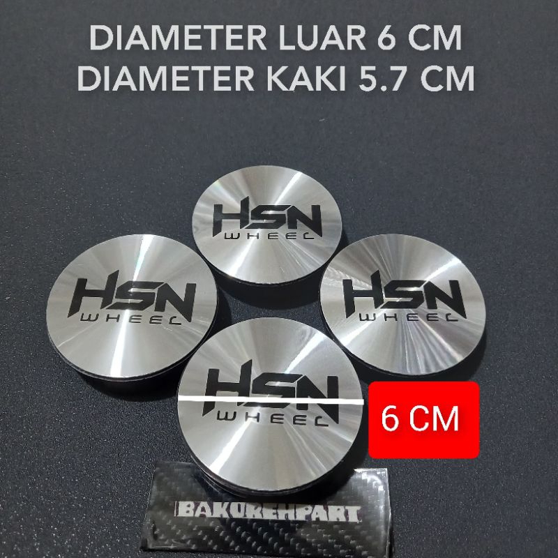 Jual dop roda tutup velg mobil racing tulisan HSN diameter 6 cm ...
