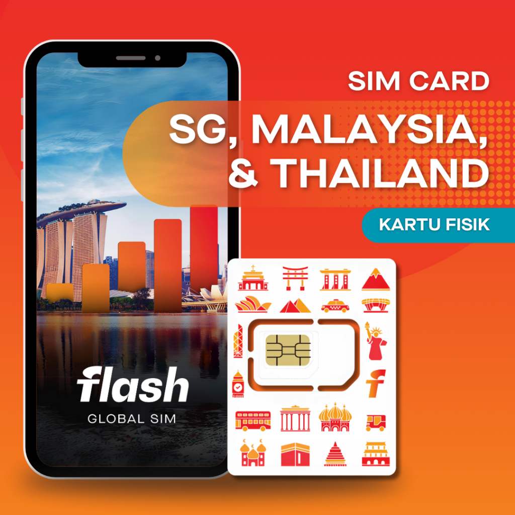 Jual SIM Card Singapore, Malaysia & Thailand Unlimited Data Flash