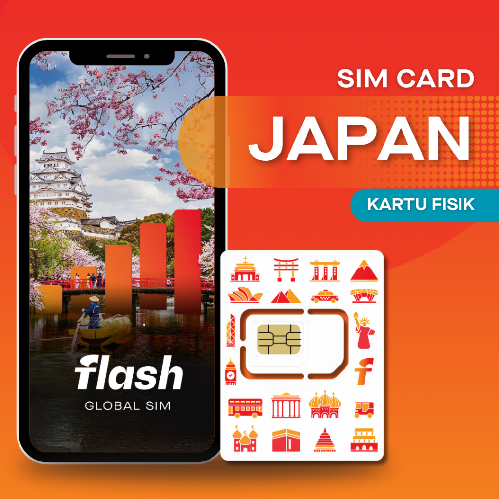 Jual SIM Card Japan Unlimited Data Flash Global SIM (Simcard Jepang
