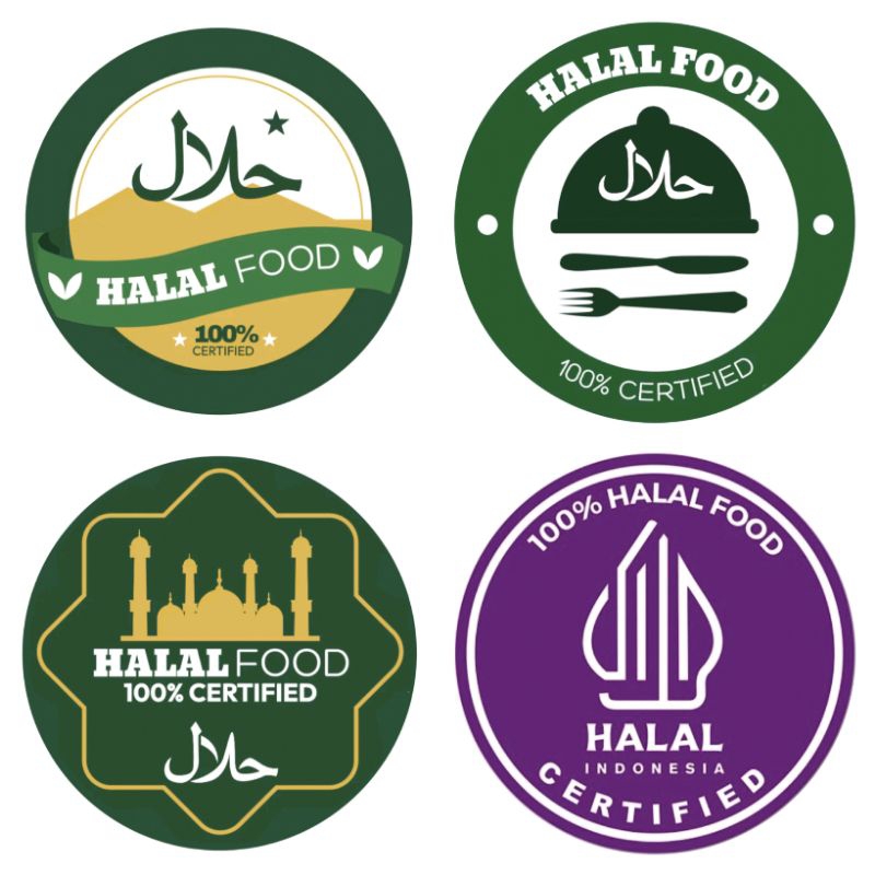 Jual (1 roll = -+500 stiker) Stiker halal 2,5cm logo halal sticker ...