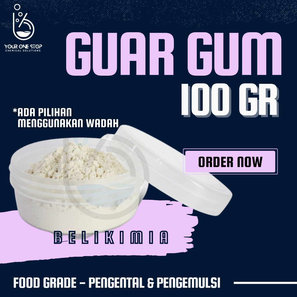 Jual Guar Gum Food Grade 100 GRAM Pengental Makanan dan Emulsifier
