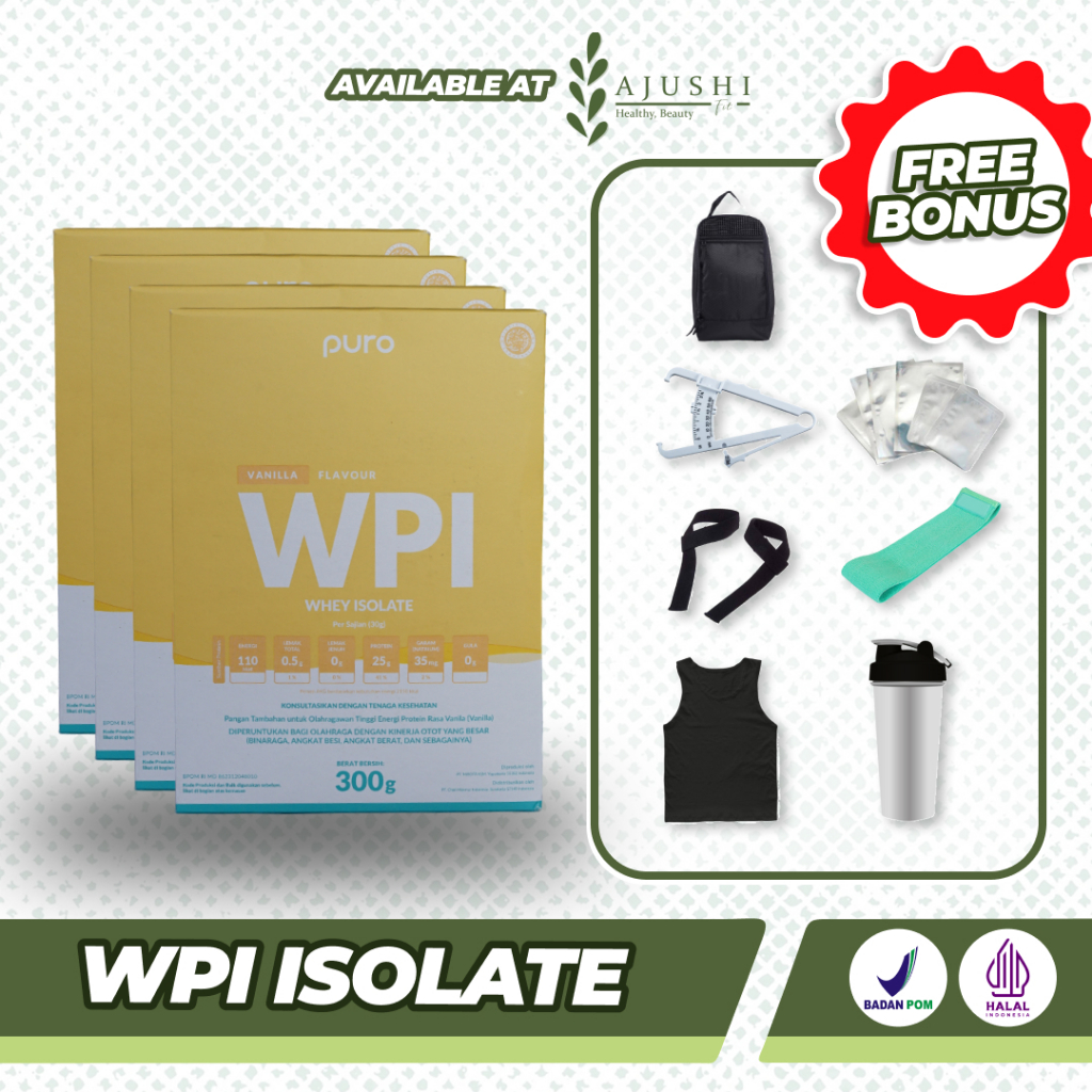 Jual Puro Wpi Whey Protein Isolate 1.2 Kg ( 4 box @300grm ) | Shopee ...