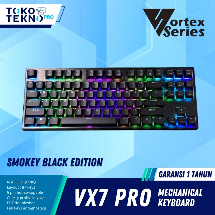 Ready go to ... https://shope.ee/9UZNxx0H0j [ Jual VortexSeries VX7 Pro Smokey Black Edition Mechanical Gaming Keyboard | Shopee Indonesia]