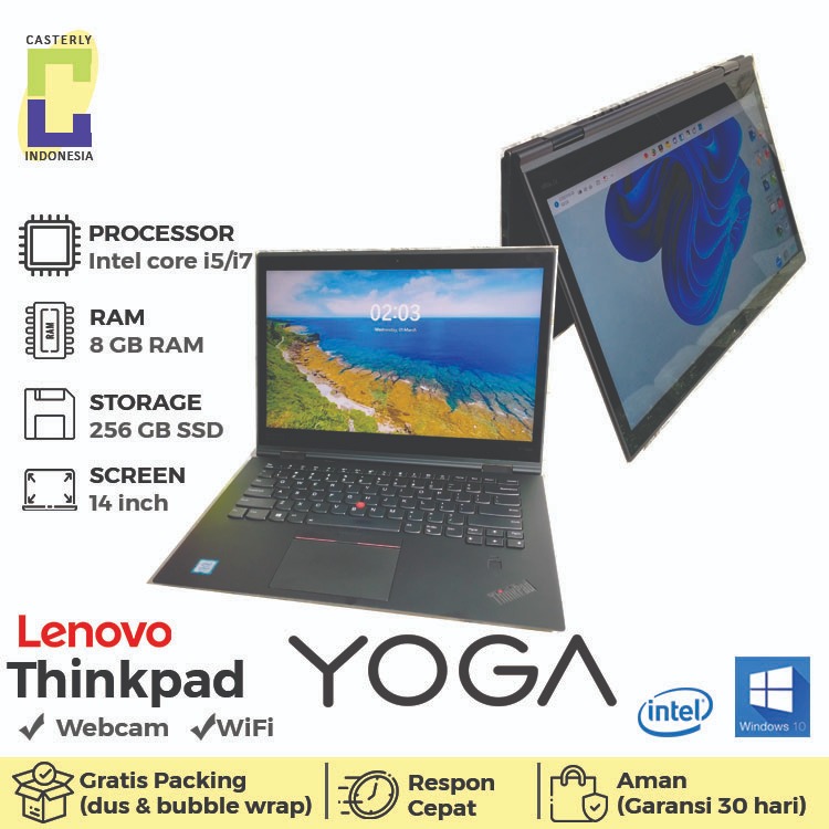Jual Laptop lenovo thinkpad yoga L13 i7/i5 gen 10 ram 16 ssd 512 gb ...