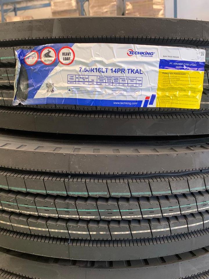 Jual BAN KAWAT (RADIAL)TECHKING 7.50-16 TKAL SET (KOMPLIT) | Shopee ...