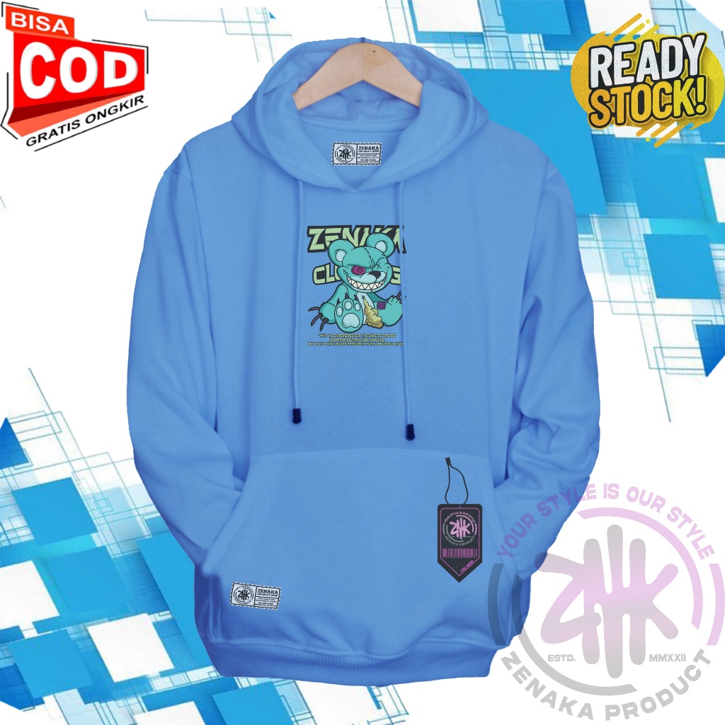 Jual Sweater Hoodie Pria dan wanita Terbaru 2024 Warna Biru Jaket cowok ...