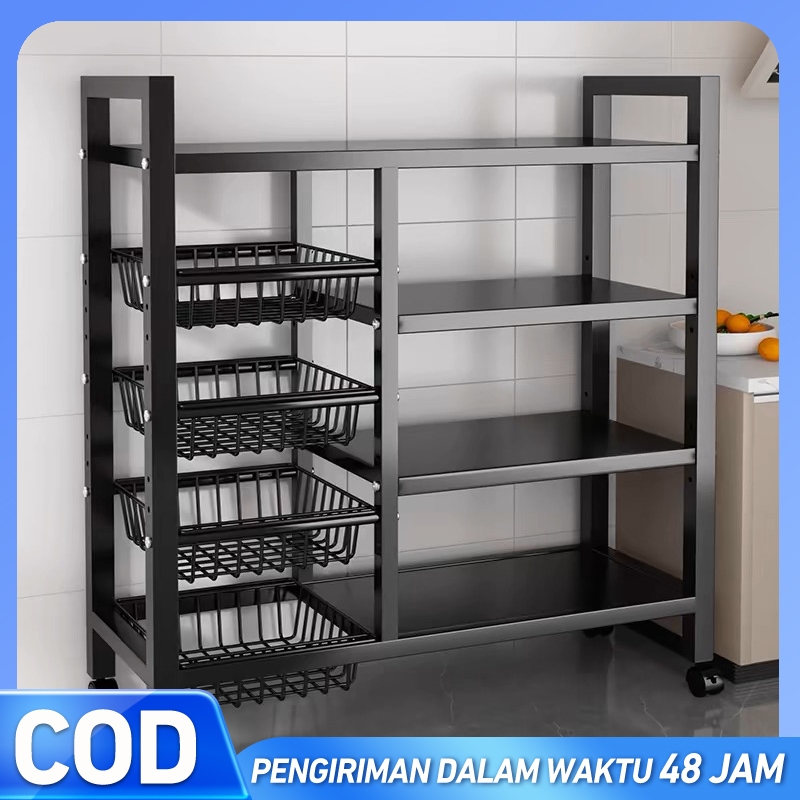 Jual Rak Dapur Lantai Rak Penyimpanan Multi-Lapis Rak Rumah Tangga Rak