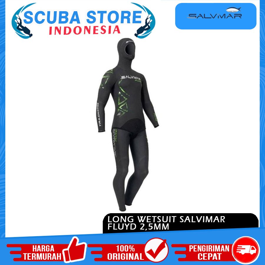 Jual Long Wetsuit Salvimar Fluyd Training HT Weld System 2,5mm Baju ...