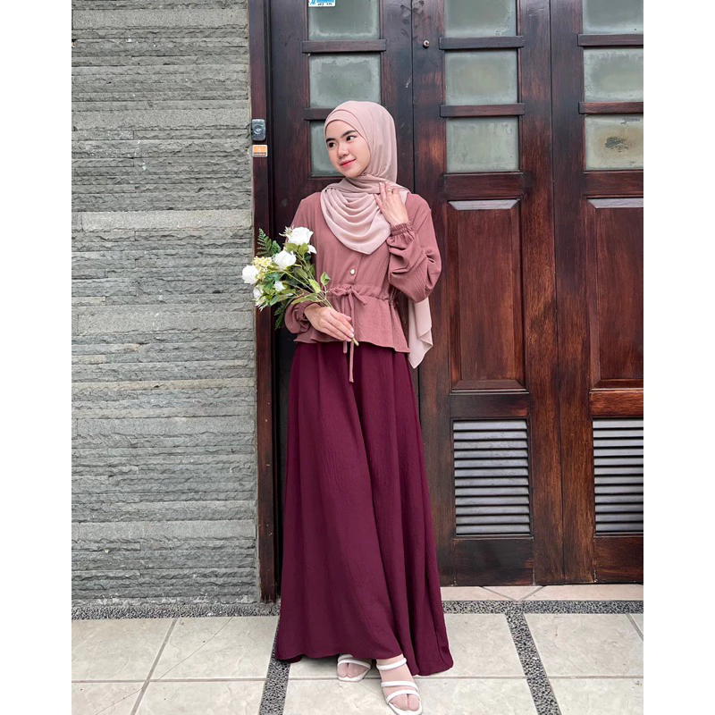 Dafinty Rosella Dress Gamis Remaja Kekinian