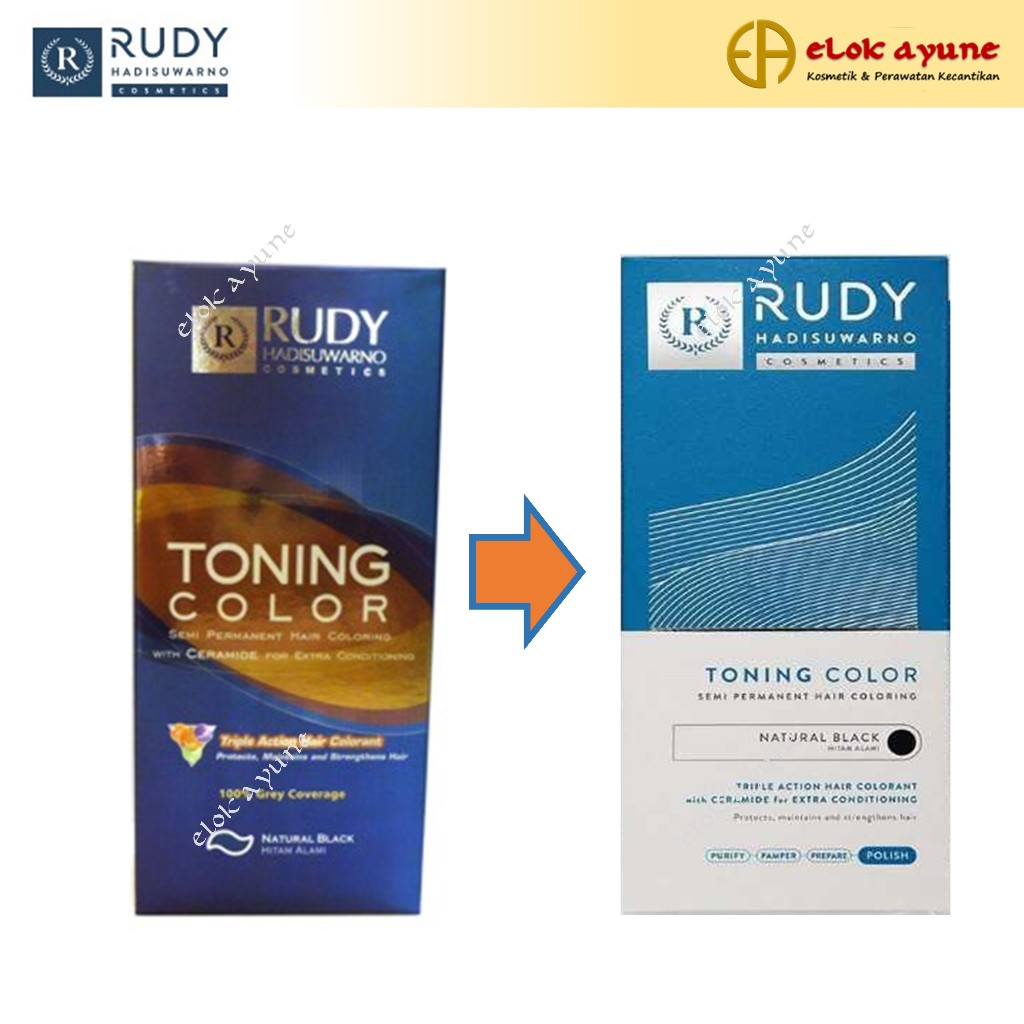 Jual RUDY HADISUWARNO Toning Color Natural Black 60ml | Shopee Indonesia