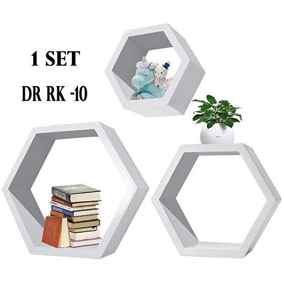 Harga 1 Set Rak Dinding Hexagonal Minimalis