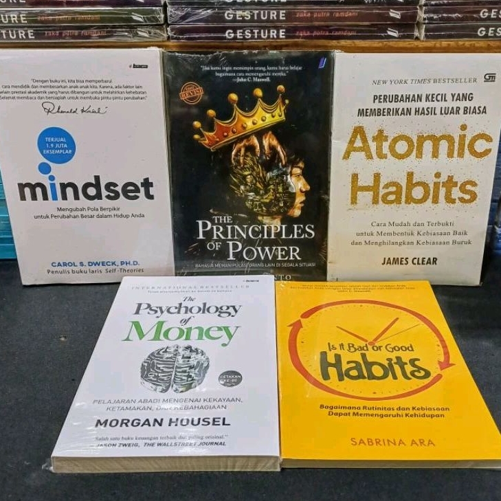 Jual Paket 5 Buku Atomic Habits The Principle Of Power Mindset The