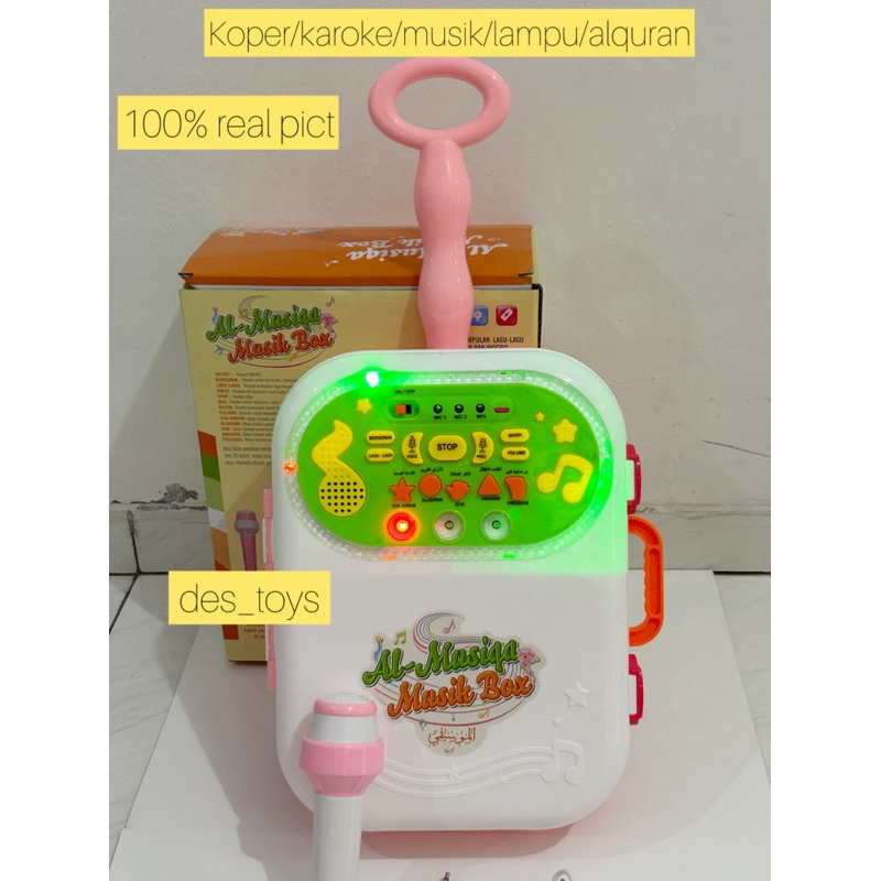 Jual MAINAN ANAK AL-MUSIQA MUSIK BOX DOA MAINAN KOPER KAROKE MIC KOPER ...