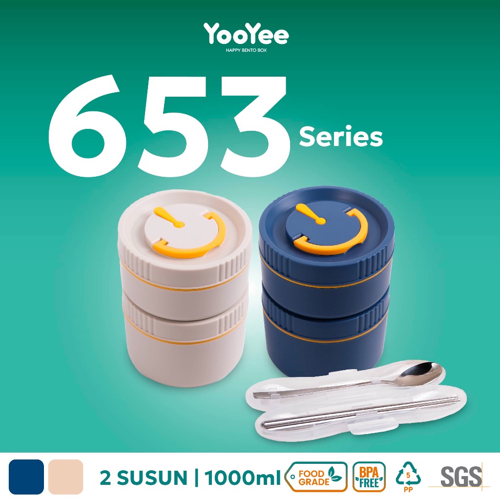 Jual Yooyee 653 Kotak Makan Rantang 2 susun Tempat Makanan Set dengan ...