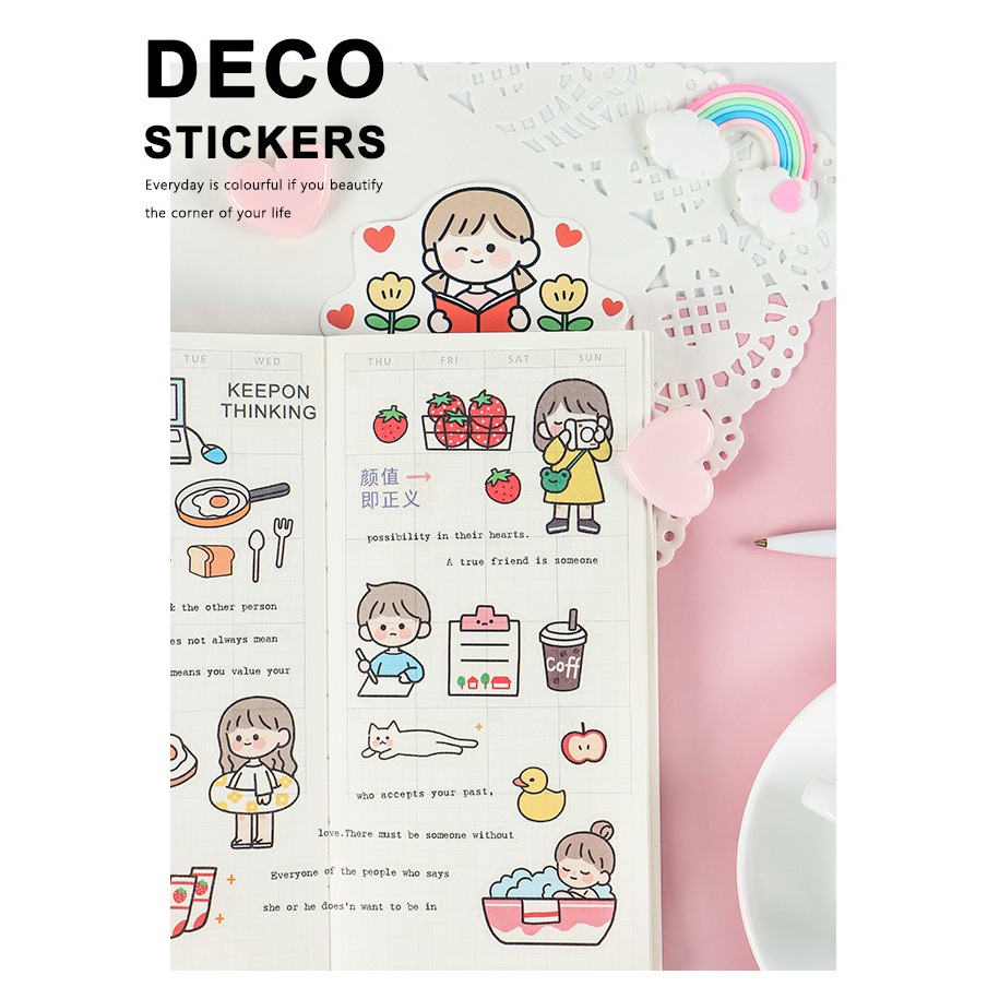 Jual Winzige 40pcs Stiker Lucu Stiker Kecil Lucu Dekorasi Sticker ...